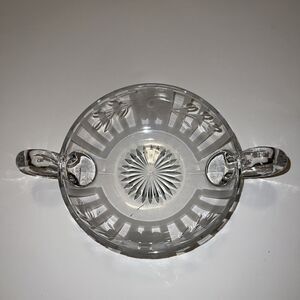 Vintage Heisey Glass Candy Relish Dip Bowl 2 Handled EUC